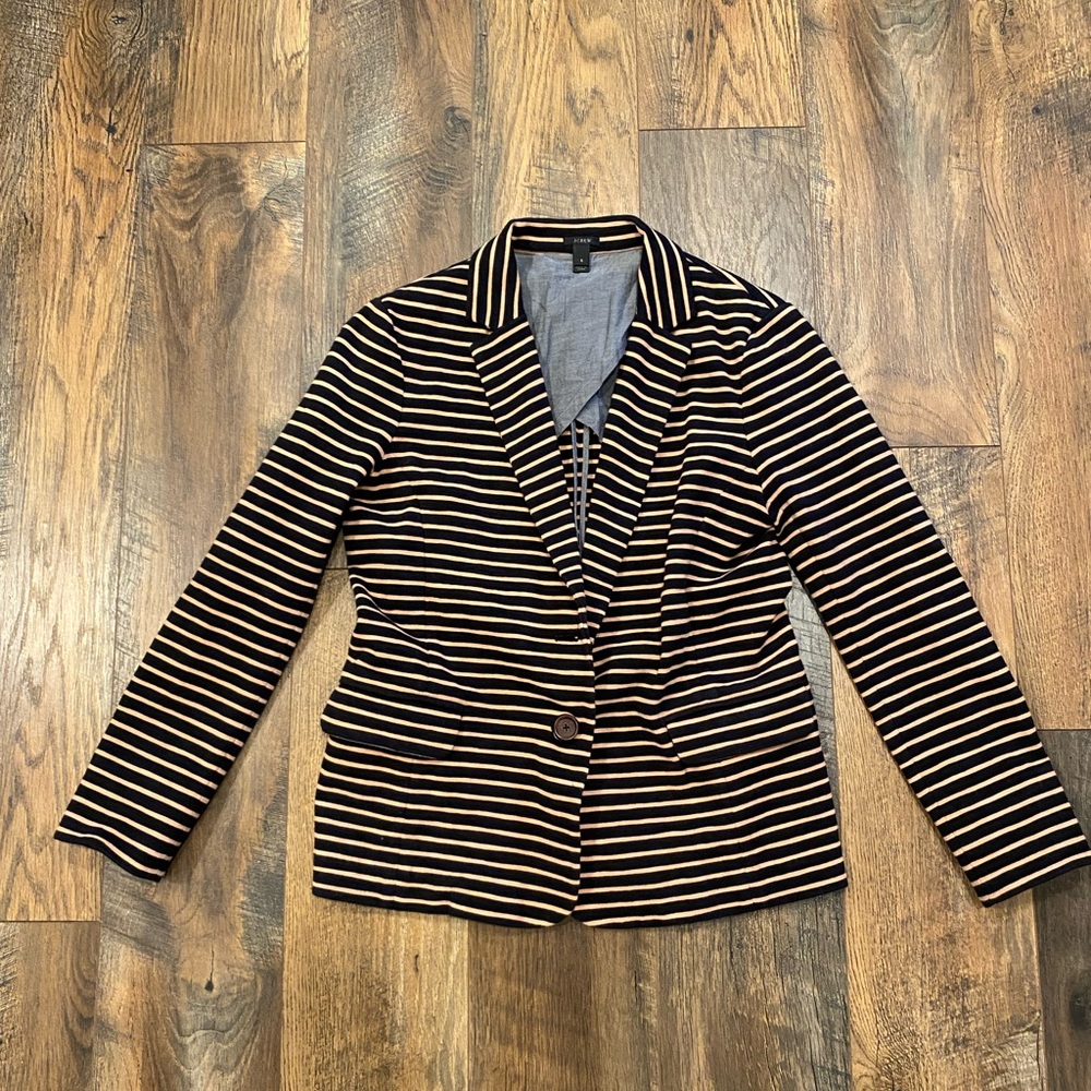 J. Crew Striped Stretch Blazer